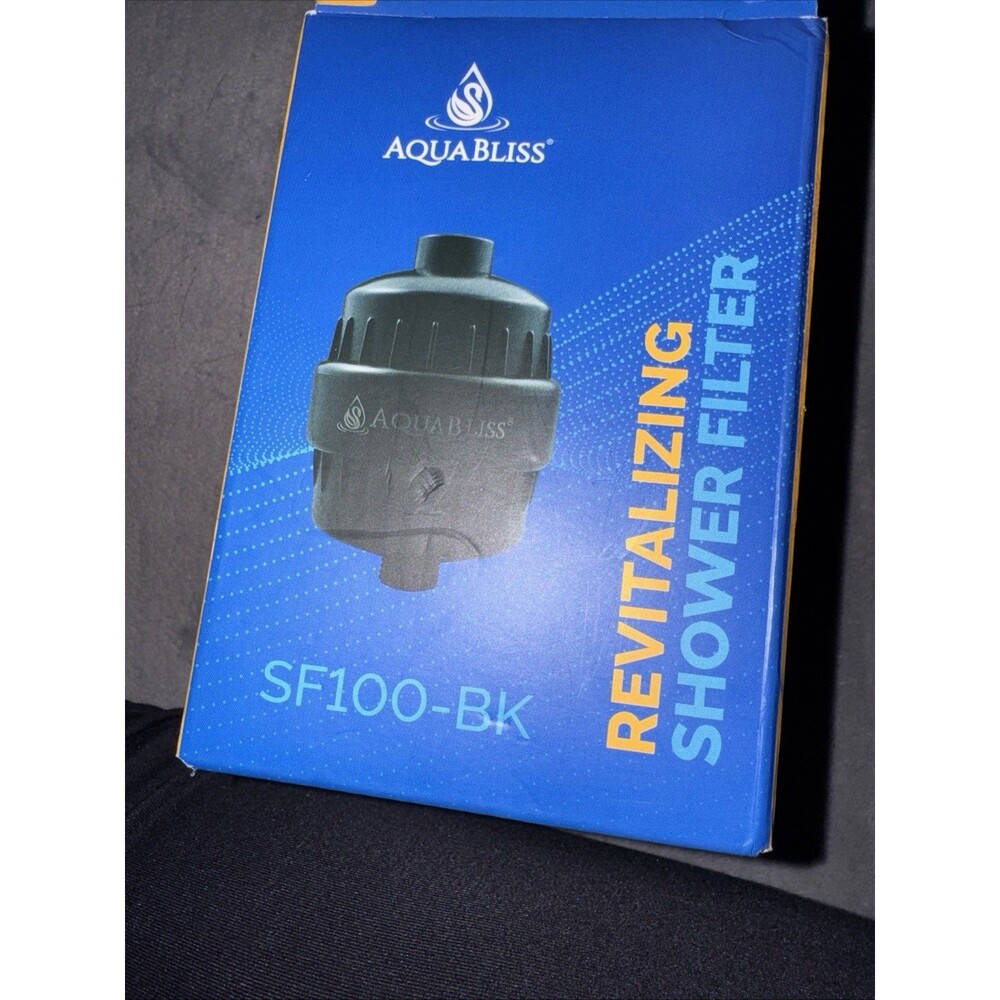 AquaBliss SF100-BK Revitalizing Shower Head Filter - Matte Black New In Box